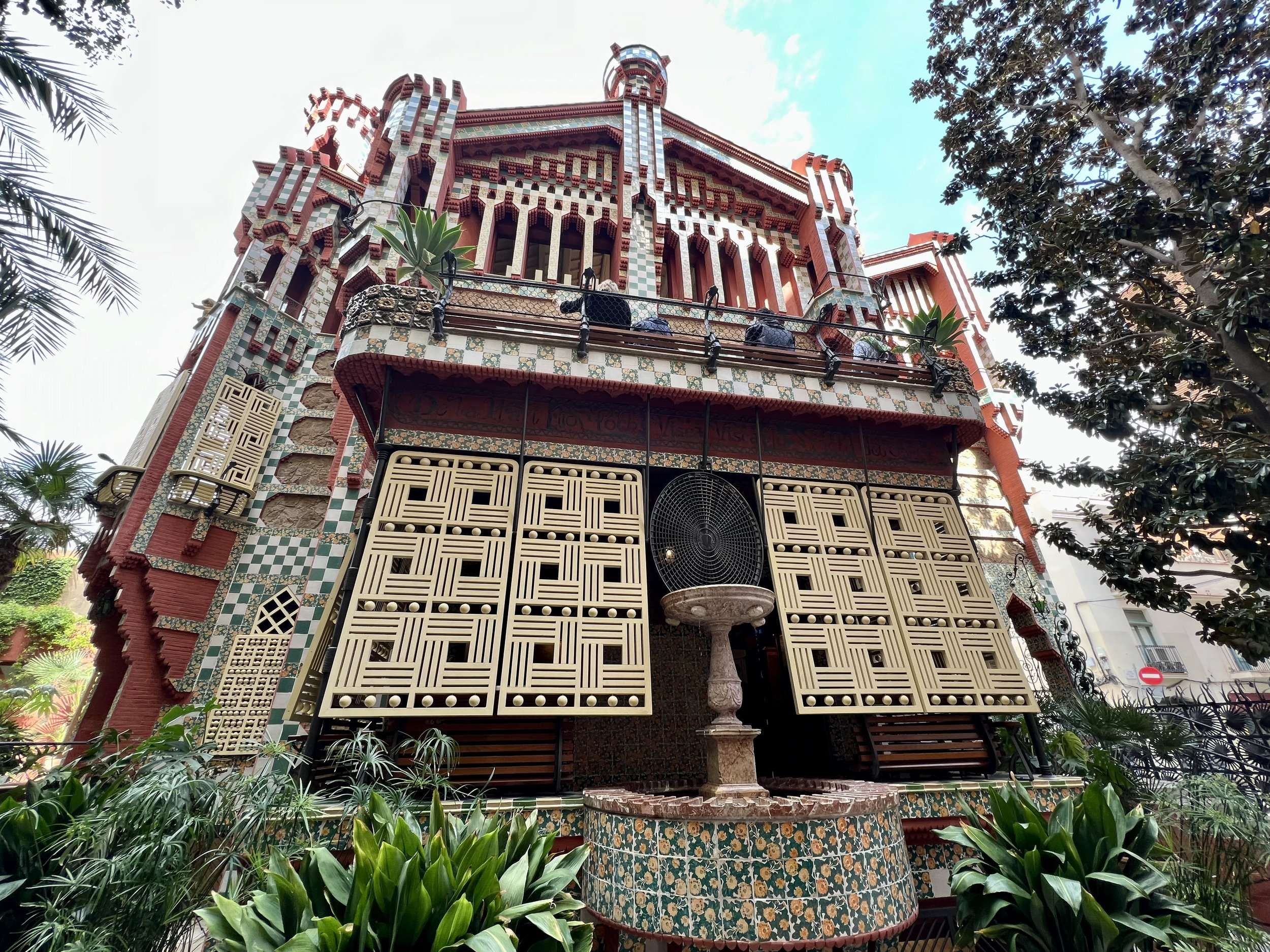 Back Side of Casa Vicens in Barcelona Spain