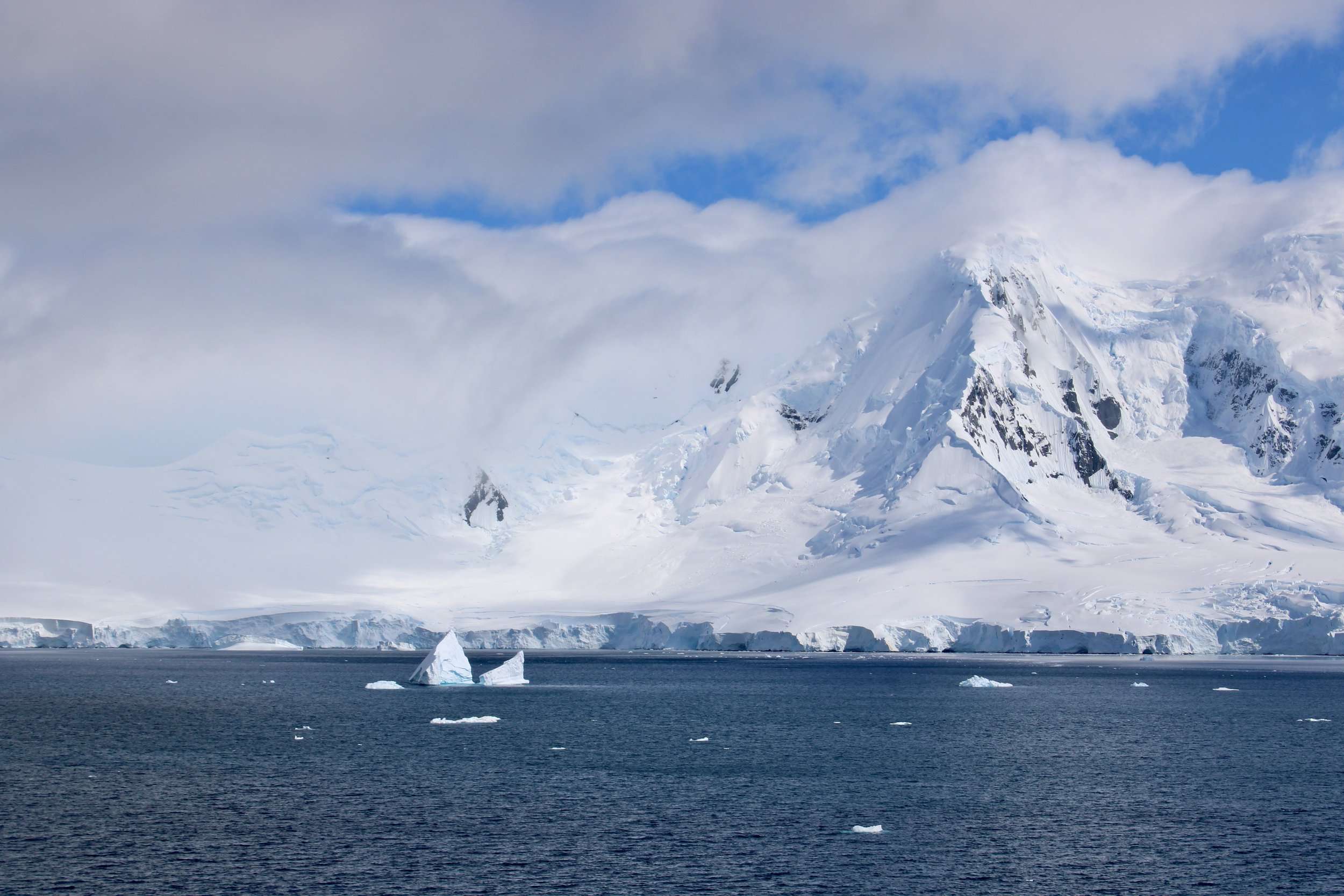 Cloudy Antarctic Peninsula Photo