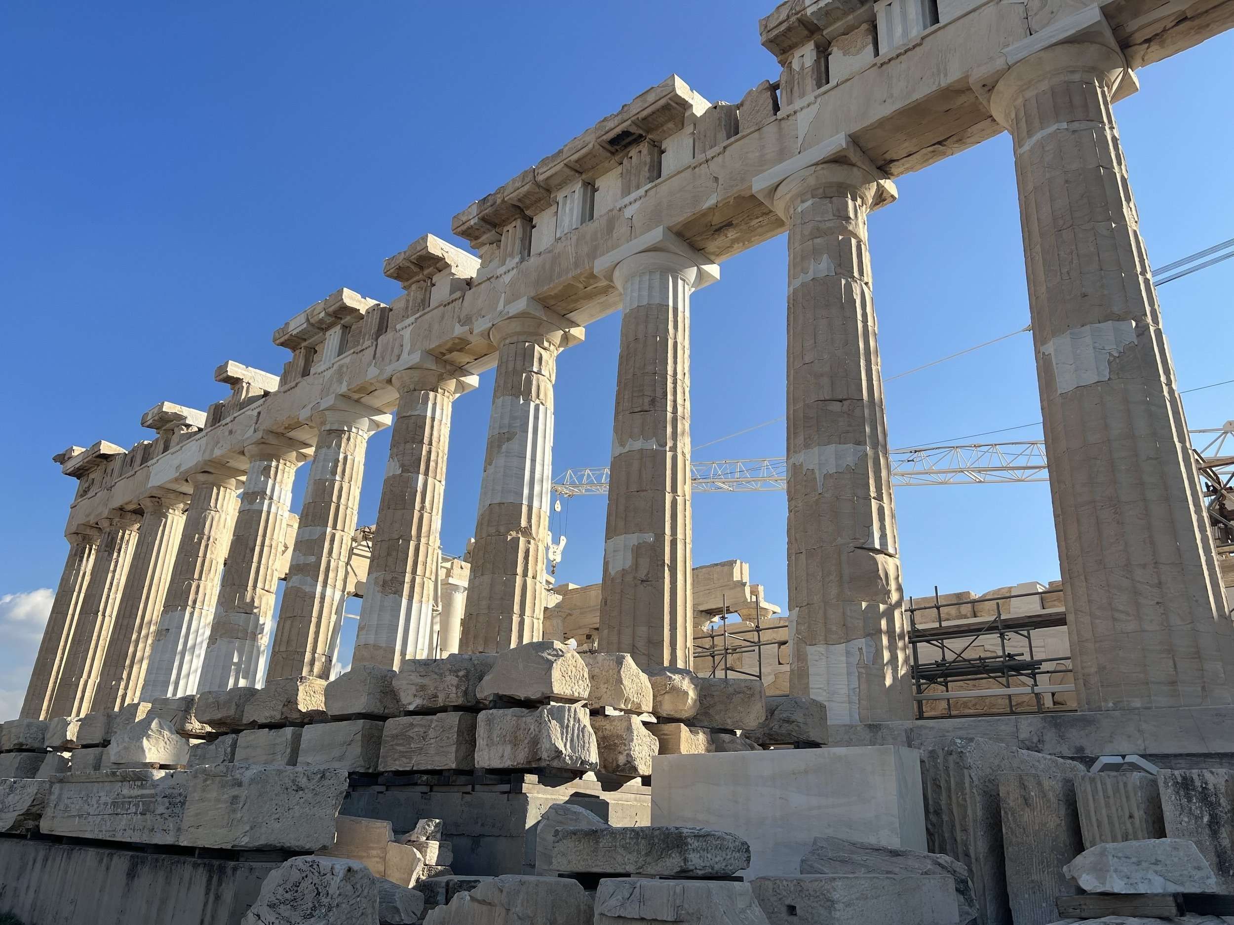 Side view of Temple of Athena Polias