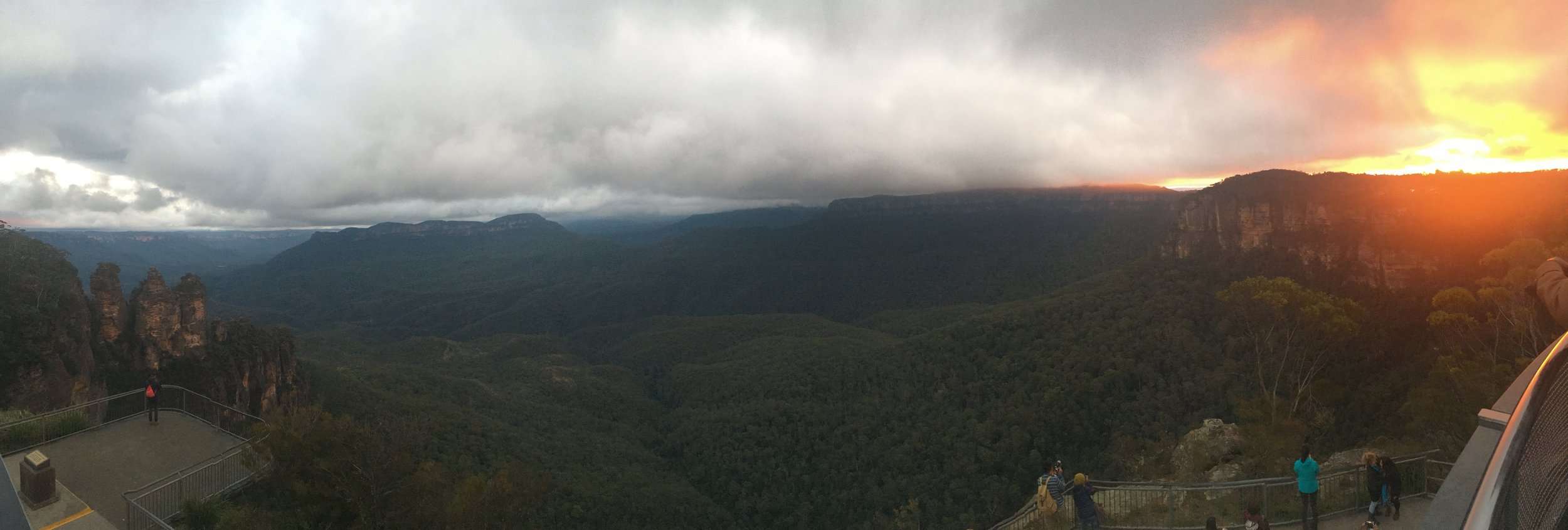 Sunset over Blue Mountains NSW