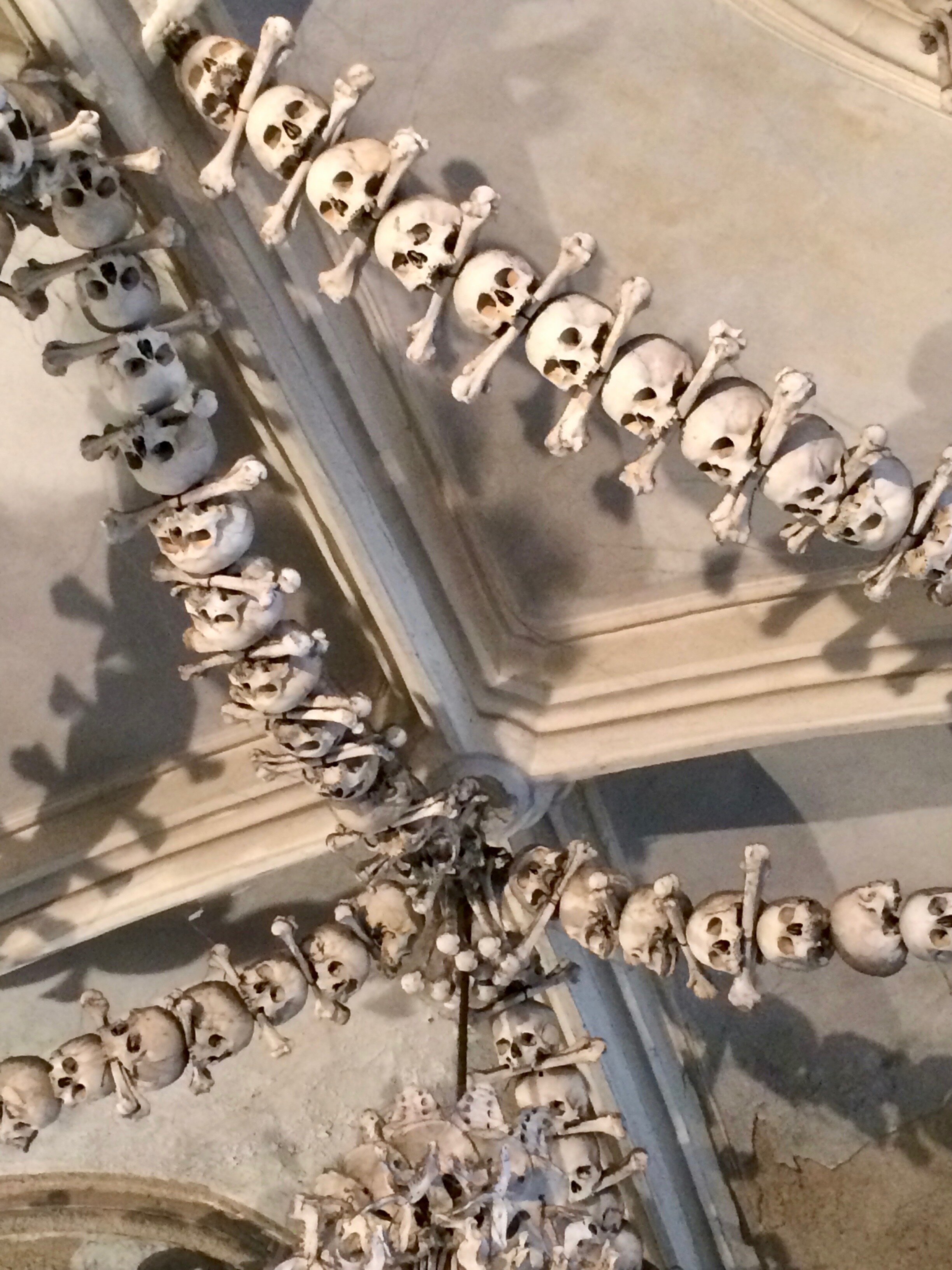 The Ceiling of Sedlec Ossuary - Cathedral Bones