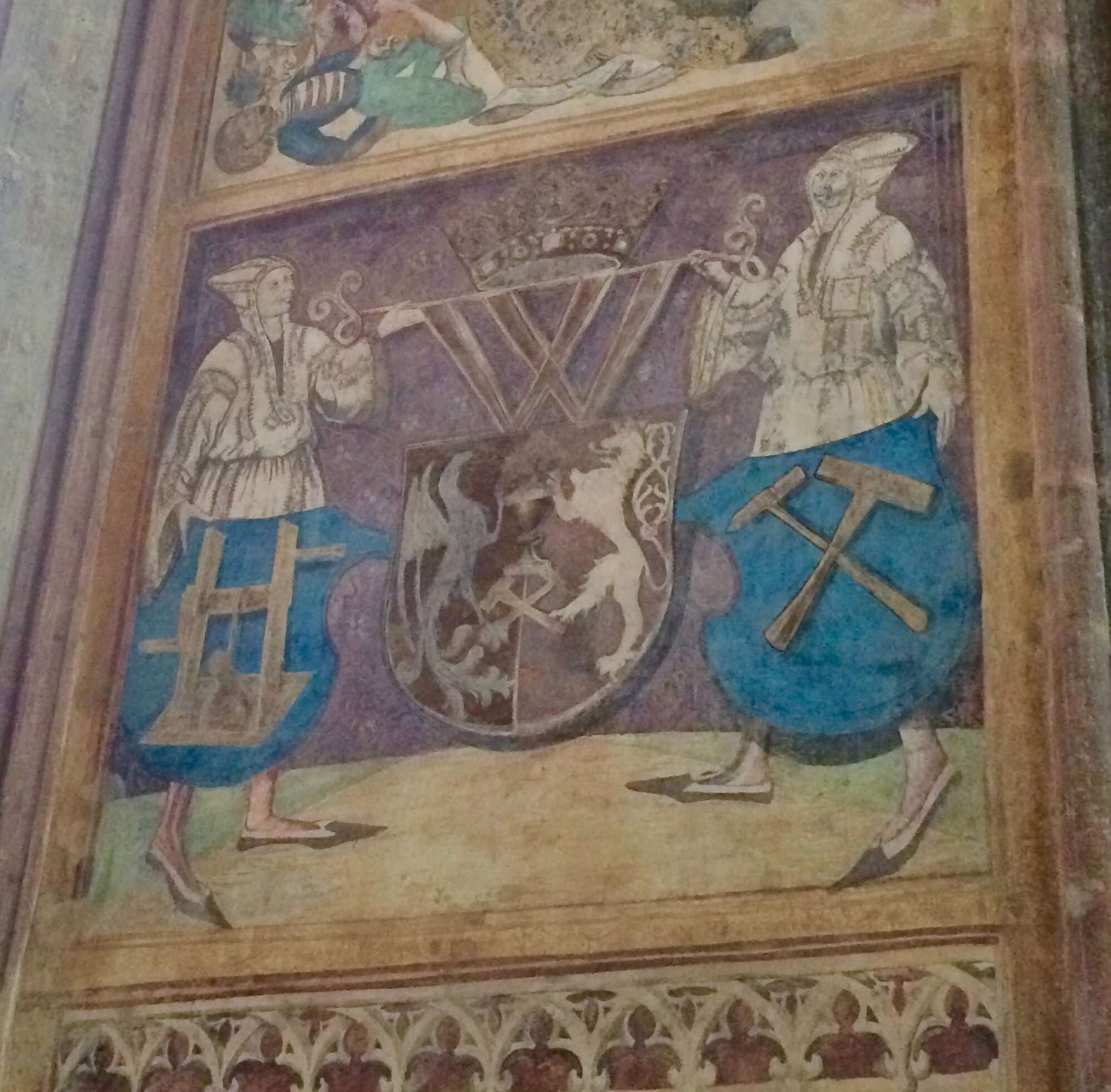 Paintings inside St. Barbara's - Czech Republic Kutna Hora