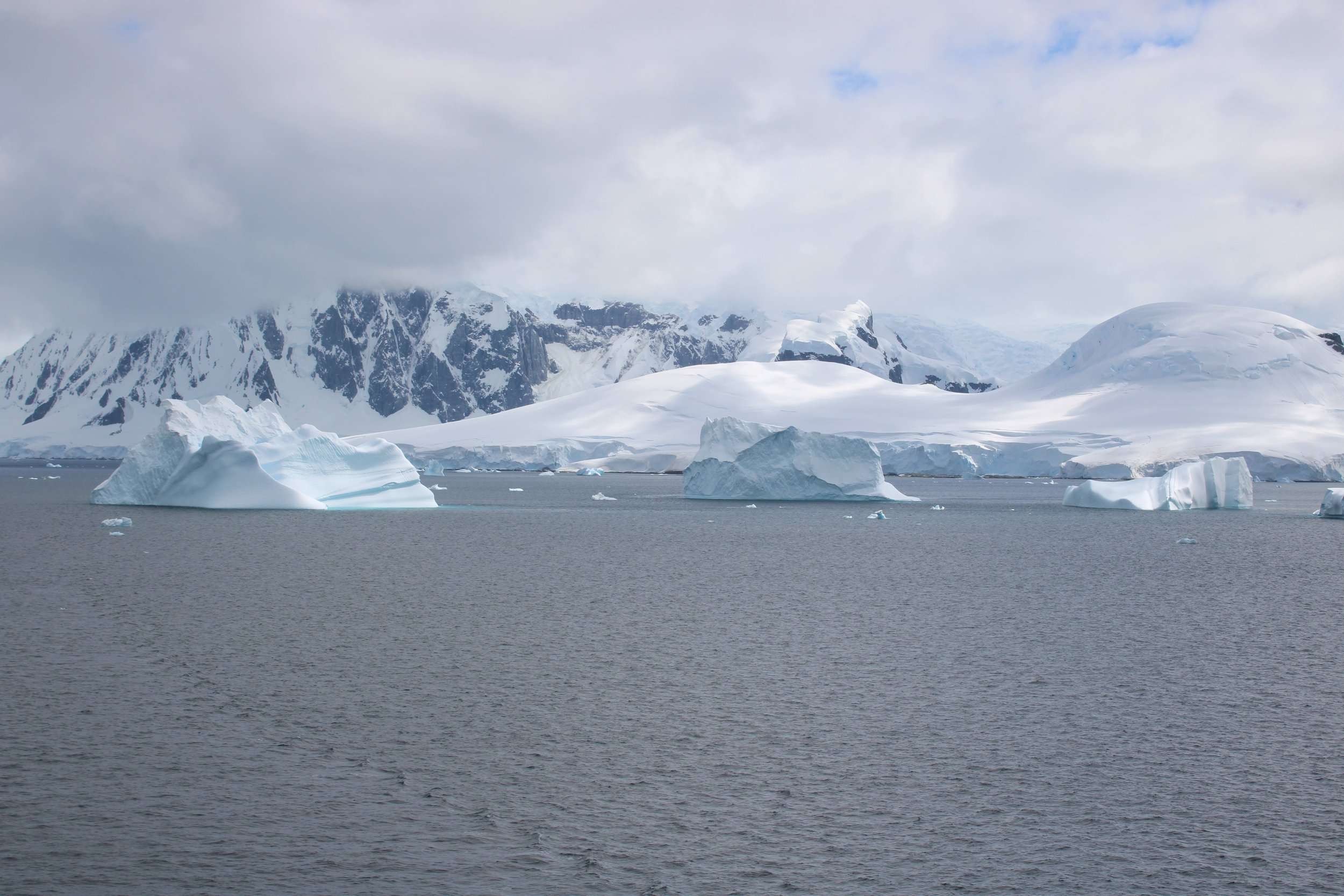 Icebergs Along Antarctic Peninsula