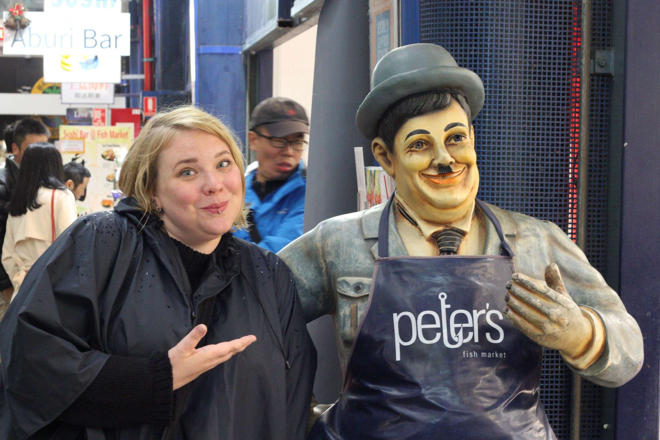 Making friends at the fish market