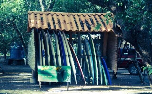 Surf boards for rent at Los Cardones ecolodge.