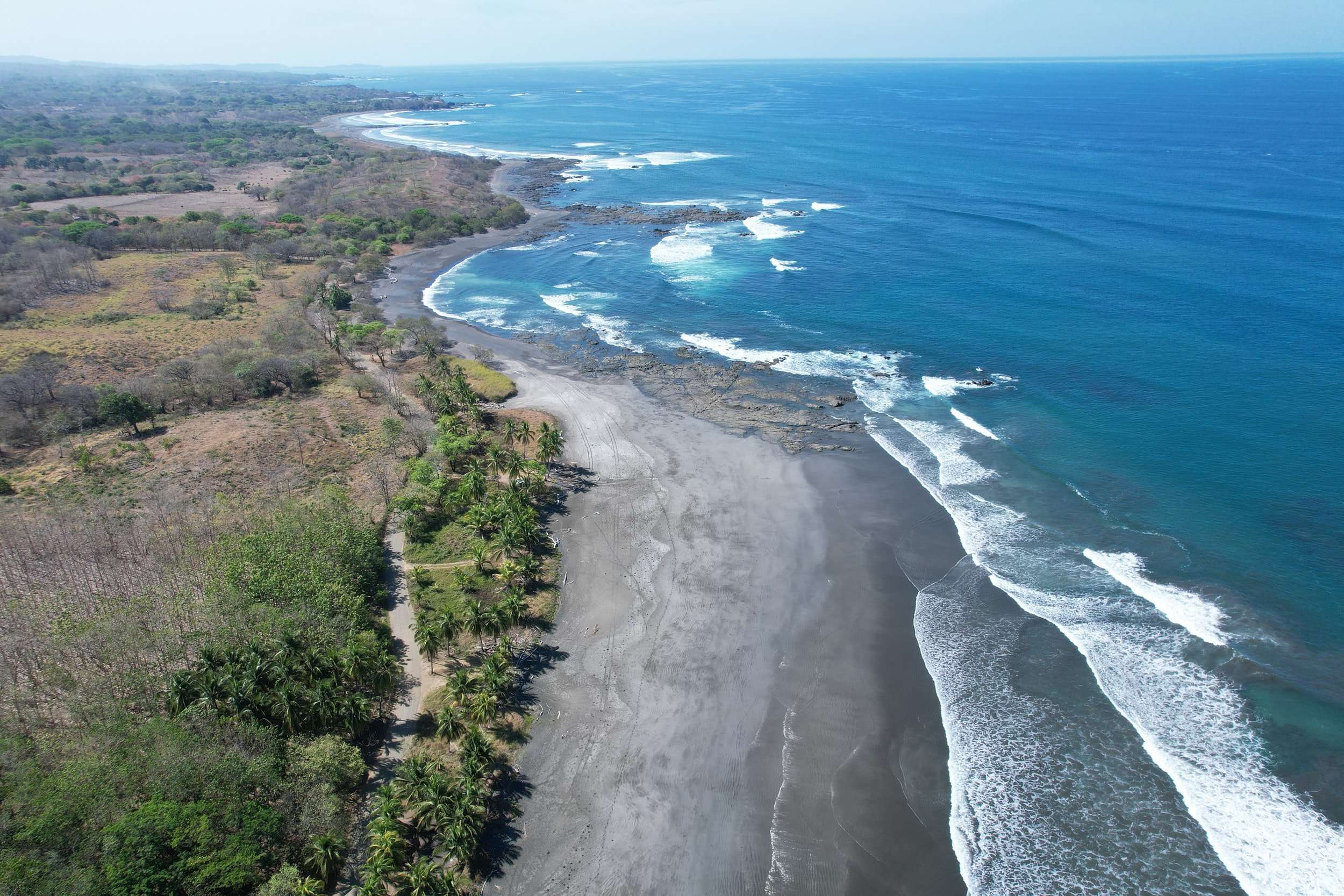 The beautiful blue Pacific against the Guanacaste coast of Costa Rica